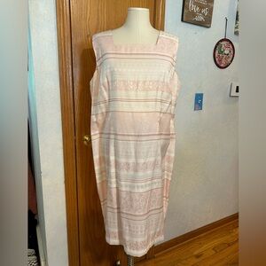 Betsy Lauren Pink & White Dress- Size 16W